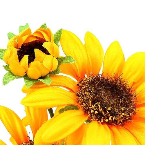 Floristik24 Solsikker kunstige blomster Ø9cm gul L24cm 4stk