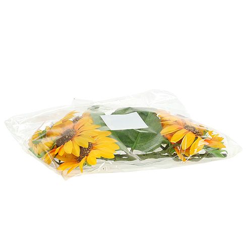 Floristik24 Solsikker kunstige blomster Ø9cm gul L24cm 4stk