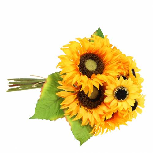 Floristik24 Dekorativ buket solsikke bundt gul 30 cm
