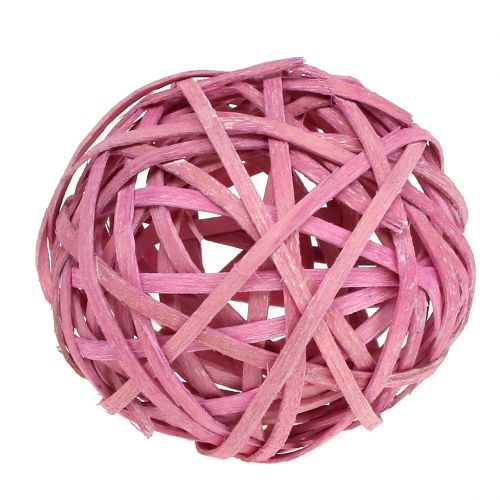 Floristik24 Spanball Pink Ø6cm 6stk