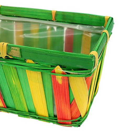 Artikel Chipkurv firkantet flerfarvet 25cm 9 stk