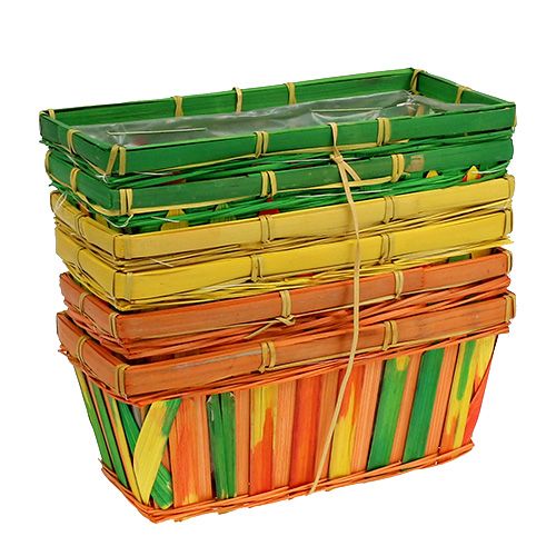 Artikel Chipkurv firkantet flerfarvet 25cm 9 stk