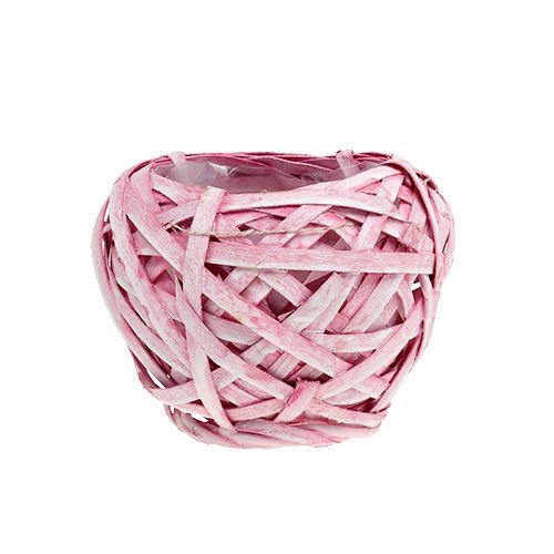 Floristik24 Spånkurv rund Ø15cm H14cm Pink