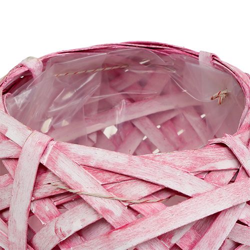 Floristik24 Spånkurv rund Ø15cm H14cm Pink