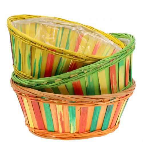 Artikel Chipkurv rund farverig Ø25cm 9 stk