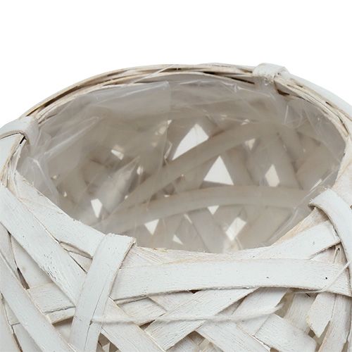 Floristik24 Spånkurv rund hvid Ø15cm