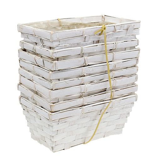 Artikel Chipkurvsæt firkantet hvidnet 20cm x 11cm 8 stk