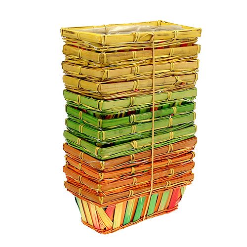 Artikel Chipkurvsæt firkantet flerfarvet 20cm x 11cm 12 stk