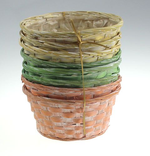 Floristik24 Spånplade rund flerfarvet 8 stk Ø 20cm