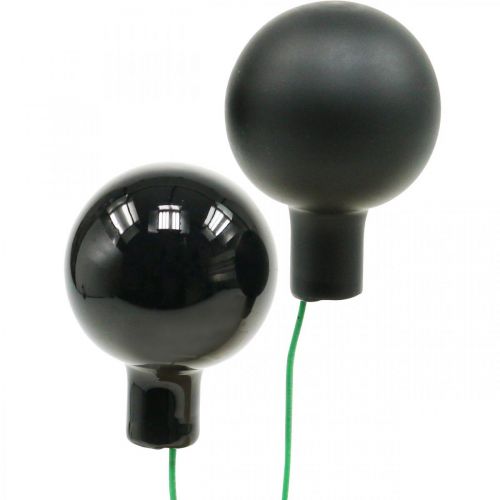 Artikel Mini julekugler på tråd sort glas Ø25mm 140 stk