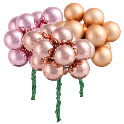 Artikel Spejlbær Abrikos Pink Glaskugler Tråd Ø20mm 140 stk