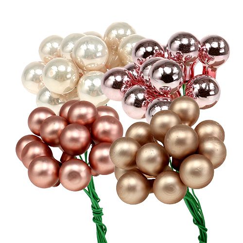 Floristik24 Spejlbær creme-pink blanding 15mm 140p