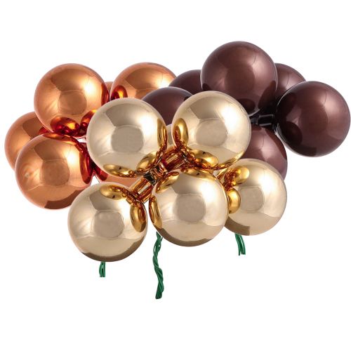Floristik24 Spejlbær julekugler guldbrune Ø40mm 32 stk