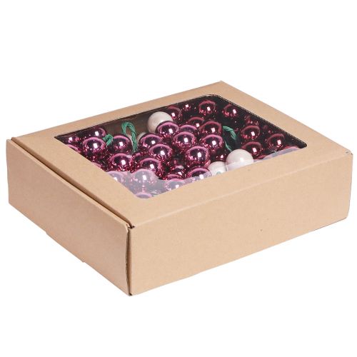 Artikel Spejlbær af glas Berry Pink Beige Ø25mm 140 stk