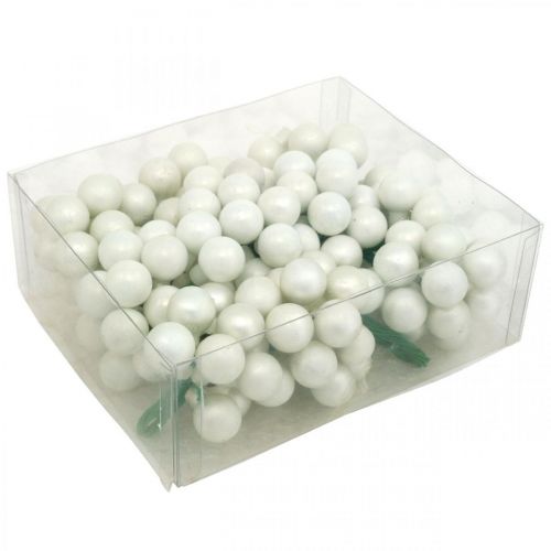 Artikel Mini julekugler hvidmarmorerede assorterede spejlbær Ø25mm 140 stk