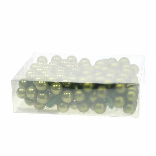 Floristik24 Julepynt spejl bær grøn Ø2,5cm 140p