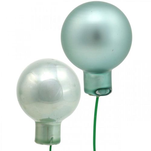 Floristik24 Mini julekugler mint spejl bær glas Ø25mm 140stk