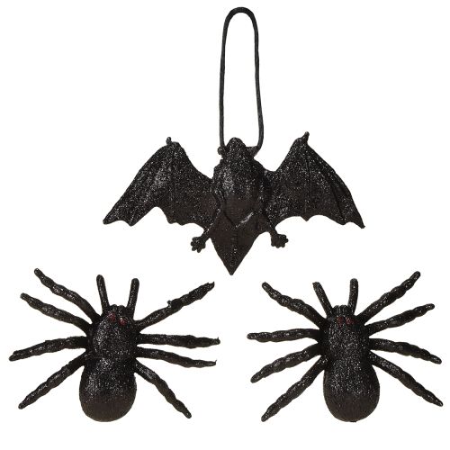 Artikel Edderkop-, flagermusfigurer sorte 10 cm, 14 cm 3 stk.