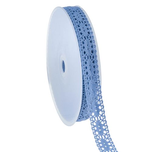 Artikel Blondebånd jeans blå dekorative bånd smykkebånd B13mm L20m