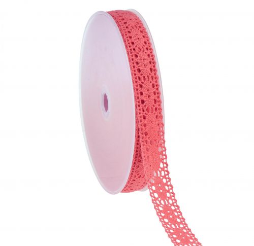 Blondebånd dekorativt bånd gavebånd pink B13mm L20m