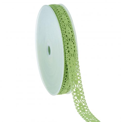 Floristik24 Blondebånd pyntebånd grøn B13mm 20m