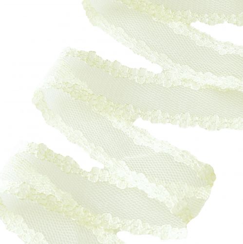 Artikel Blondebånd bryllupsbånd dekorative bånd blonde gul 20mm 20m