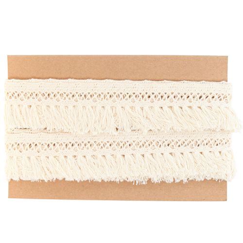 Artikel Blonde kant bomuld frynser bånd macrame 43mm 3m