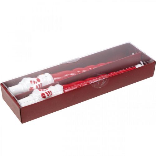 Artikel Tilspidset snemandslys julerød 26cm 2stk