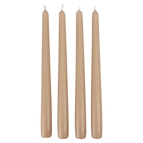 Floristik24 Tilspidsede lys Wenzel lys beige 250/23mm 12 stk