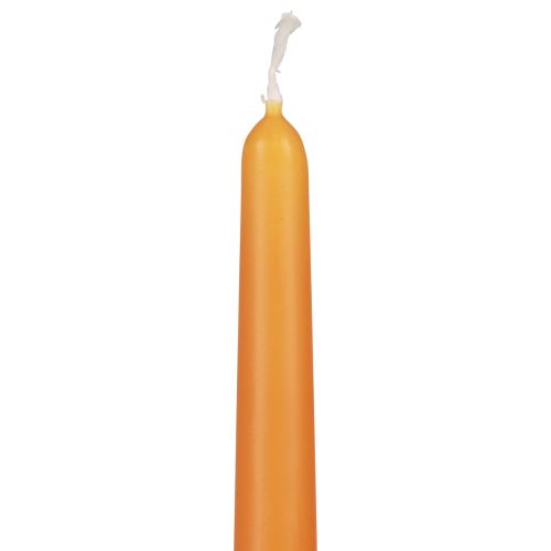 Artikel Tilspidsede stearinlys, pindelys, Wenzellys, orange, 250/23 mm, 12 stk.