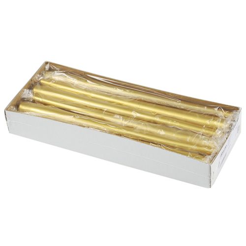 Artikel Tilspidsede stearinlys 300/23 guld bordlys 12 stk