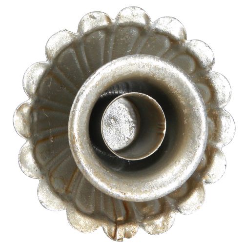 Artikel Tilspidset lysestage sølv antik lysestage med dorn Ø8,5cm 4 stk