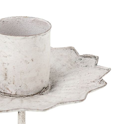 Floristik24 Tilspidset lysestage til stikning Ø7cm creme 4stk