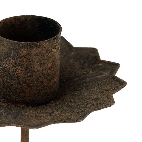 Artikel Tilspidset lysestage til indsættelse Ø7cm rust 4stk