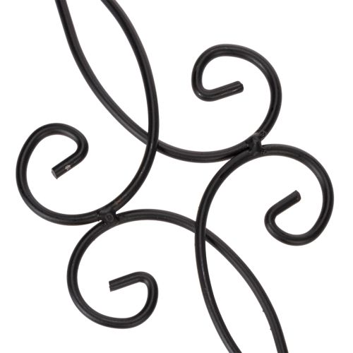 Artikel Havepæl med udsmykket design, dekorativ form og stilfuld metalkugle, 90 cm, 2 stk.