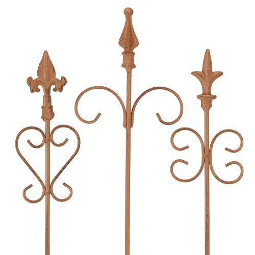 Floristik24 Vintage Havedekorationspind Edelrost Dekoration Assorted 58cm 3stk