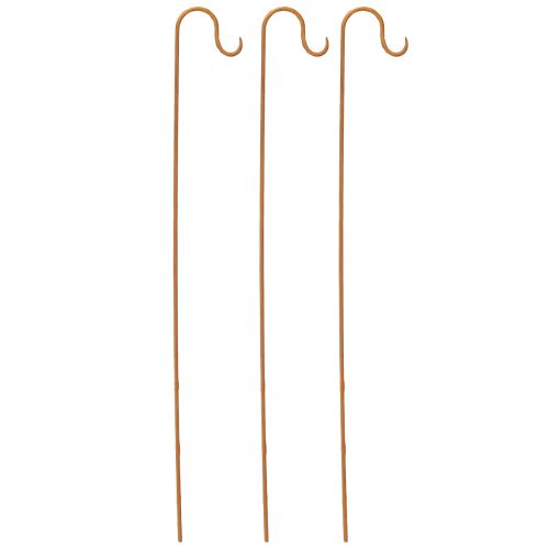 Floristik24 Stang med Krog Rust Dekoration Have Metal Dekoration H80cm 3stk