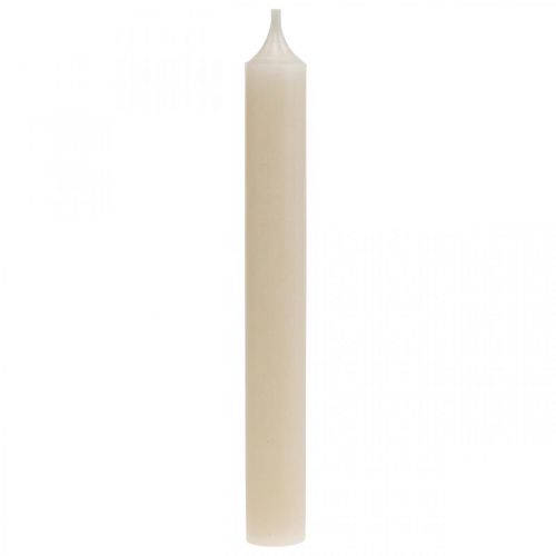 Artikel Taper lys hvid creme voks lys 180mm/Ø21mm 6stk