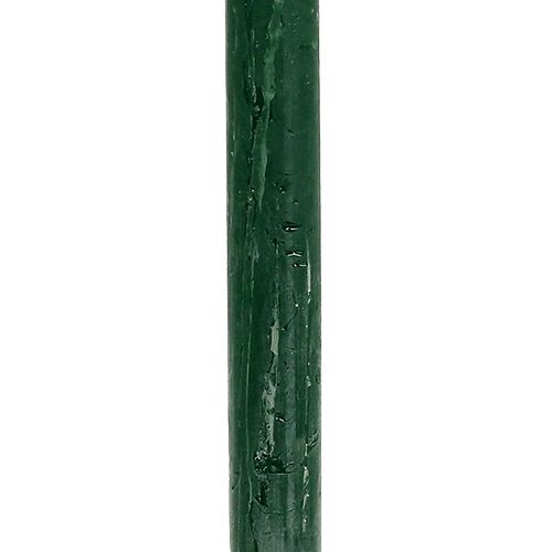 Floristik24 Taper lys mørkegrøn ensfarvet 34 x 240mm 4 stk