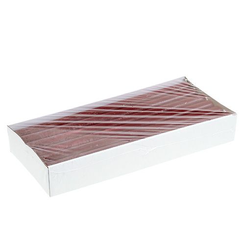 Floristik24 Stearinlys 21mm x 300mm mørkerød gennemfarvet 12stk