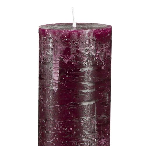 Artikel Koniske stearinlys ensfarvede stearinlys bordeaux 50x300mm 4 stk