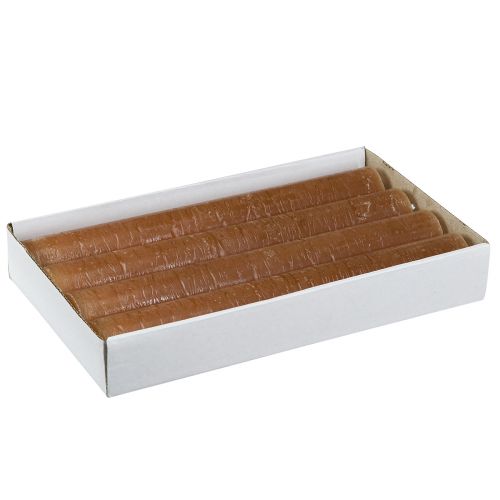Artikel Pindelys, ensfarvede lys, karamel, 34x240mm, 4 stk.