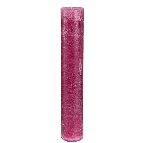 Koniske lys ensfarvede lys Berry 50x300mm 4 stk