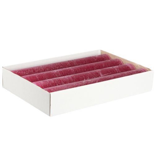 Artikel Koniske lys ensfarvede lys Berry 50x300mm 4 stk