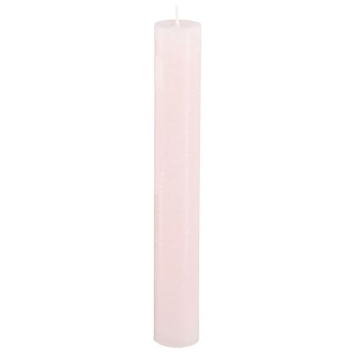 Floristik24 Taper lys lys pink ensfarvede lys pink 34x240mm 4 stk.