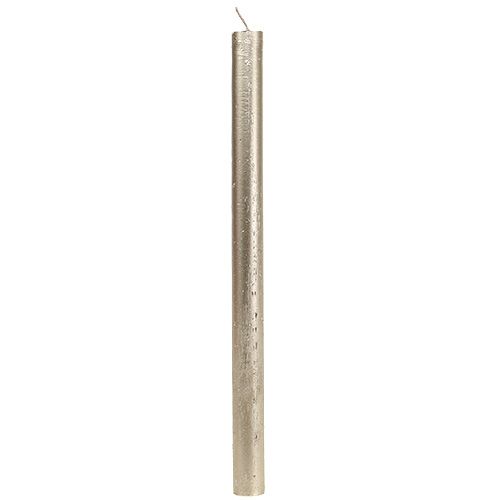 Artikel Koniske lys ensfarvede lys guld 21×240mm 12 stk