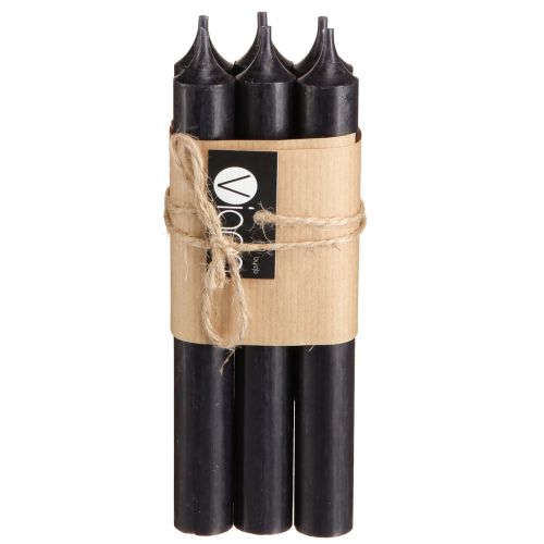 Artikel Taper stearinlys stearinlys sort stearinlys dekoration Ø21mm 170mm 6 stk