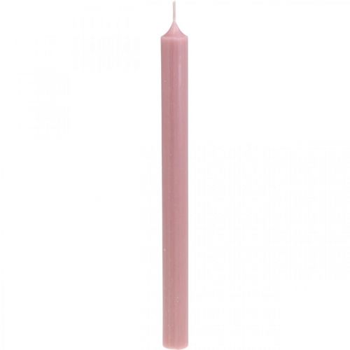 Rustikke stearinlys, ensfarvet pink 350/28mm 4 stk