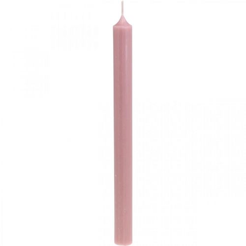 Artikel Rustikke stearinlys pindelys farvet pink 350/28mm 4 stk