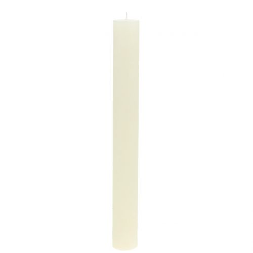 Floristik24 Koniske lys ensfarvet creme 34mm x 300mm 4 stk